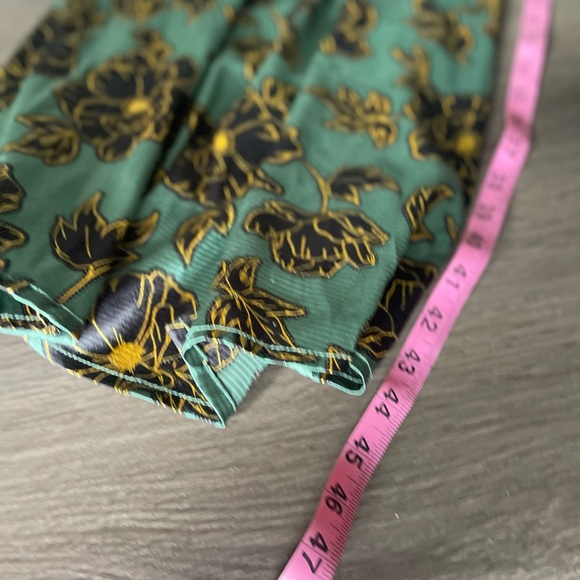 Who What Wear Floral Green Button Down Belted Shirt Midi Dress - Picture 8 of 8